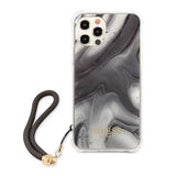 Guess iPhone 12/iPhone 12 Pro -kuori, marmorinharmaa