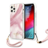 Guess iPhone 12/iPhone 12 Pro Kuoret Marble Rose