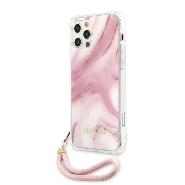Guess iPhone 12/iPhone 12 Pro Kuoret Marble Rose