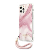 Guess iPhone 12/iPhone 12 Pro Kuoret Marble Rose