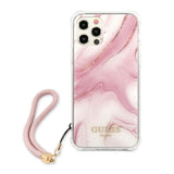 Guess iPhone 12/iPhone 12 Pro Kuoret Marble Rose