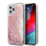 Guess iPhone 12 Pro Max -kuoret, Liquid Glitter, pinkki