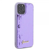 Guess iPhone 12/iPhone 12 Pro Suojakuori Paljetti Violetti