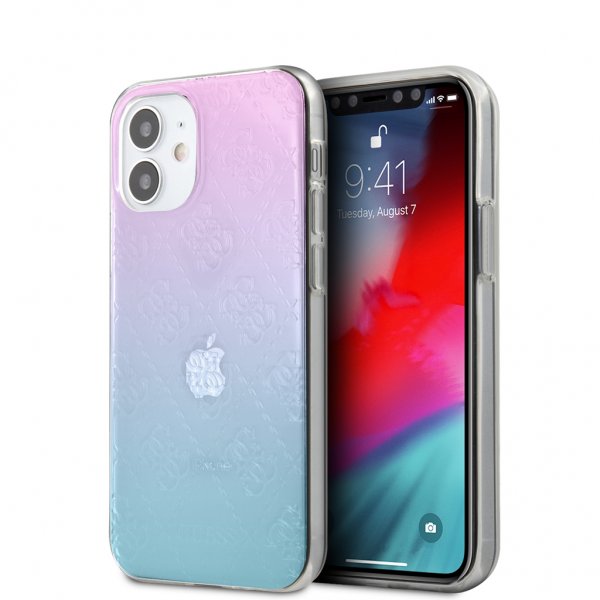 Guess iPhone 12 Mini Kuori 3D Raised Sininen
