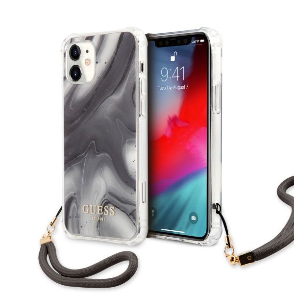 Guess iPhone 12 Mini Kuori Marble Harmaa