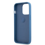 Guess iPhone 13 Pro -suojakuori, rengasjalusta, sininen