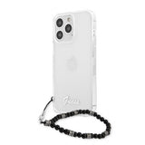 Guess iPhone 13 Pro -suojakuori Pearl Handle Script Logo, musta