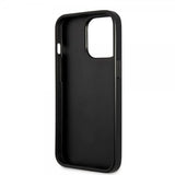 Guess iPhone 13 Pro -suojakuori Printed Stripe Bottom, harmaa