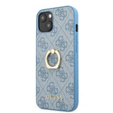 Guess iPhone 13 -kuori Ring Stand Sininen