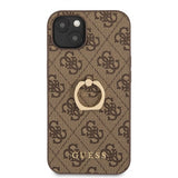 Guess iPhone 13 Kuori Sormusteline Ruskea