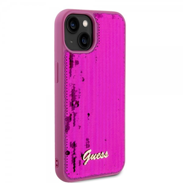 Guess iPhone 13 Sequin Fuschia -suojakuori