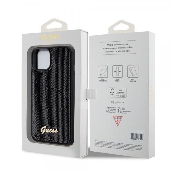 Guess iPhone 13 Sequin -suojakuori, musta