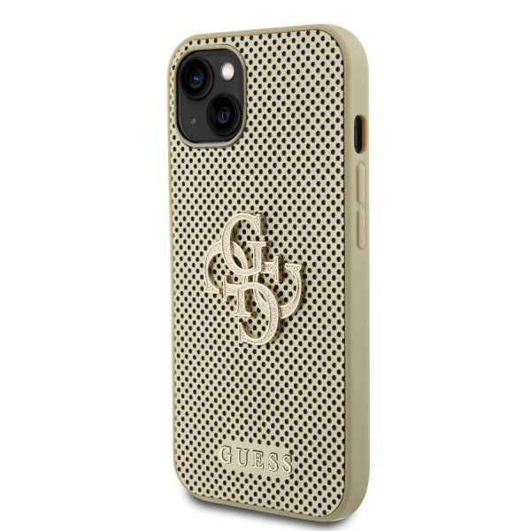 Guess iPhone 13 Kuori Perforated Glitter Kulta