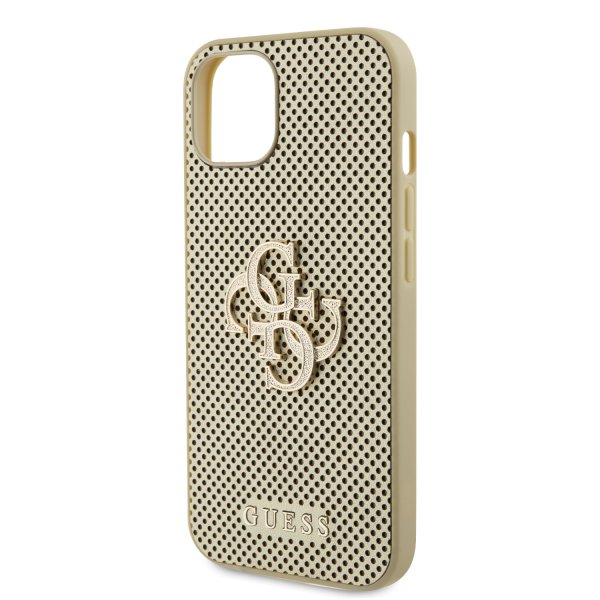 Guess iPhone 13 Kuori Perforated Glitter Kulta