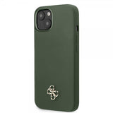 Guess iPhone 13 Kuori Silikoni Metalli Logo 4G Vihreä