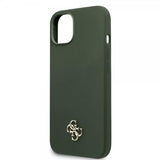 Guess iPhone 13 Kuori Silikoni Metalli Logo 4G Vihreä