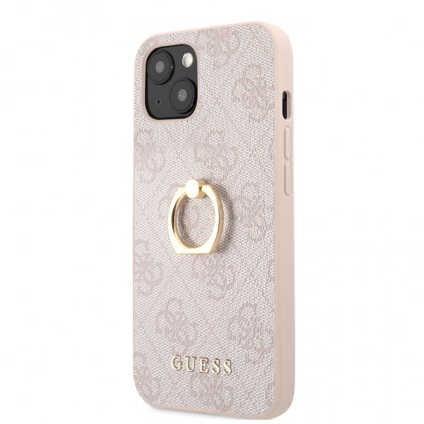 Guess iPhone 13 Mini Kuori Sormusteline Vaaleanpunainen