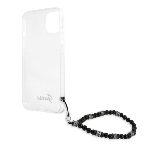 Guess iPhone 13 Mini Kuori Pearl Handle Script Logo Musta