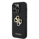 Guess iPhone 15 Pro Perforoitu Glitter Musta -kuori