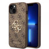 Guess iPhone 15 Plus Suojakuori 4G Logo Ruskea