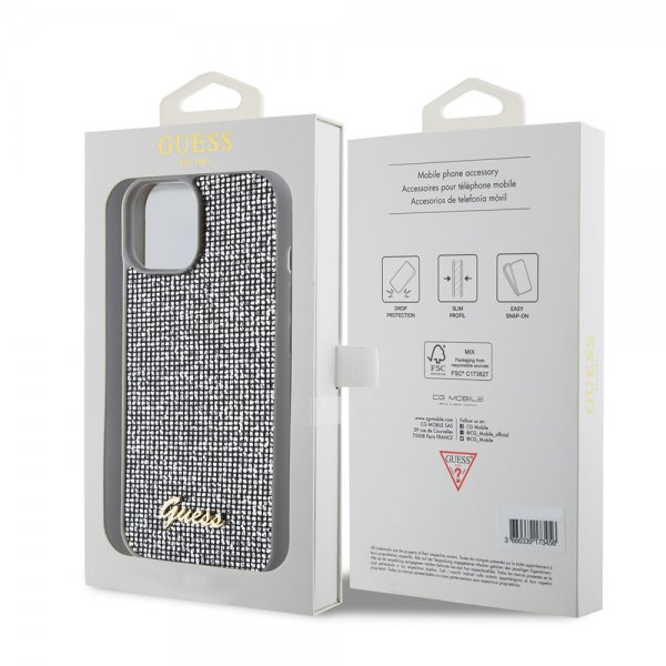 Guess iPhone 15 Kuoret Square Mirror Silver