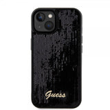 Guess iPhone 15 Kuoret Sequin Musta