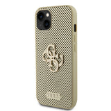 Guess iPhone 15 Kuori Perforated Glitter Kulta