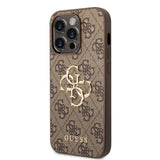 Guess iPhone 15 Pro Max Kuori 4G Logo Ruskea