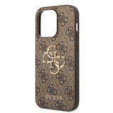 Guess iPhone 15 Pro Max Kuori 4G Logo Ruskea