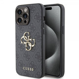 Guess iPhone 15 Pro Max Kuori 4G Logo Harmaa