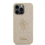 Guess iPhone 15 Pro Max Suojakuori Fixed Glitter Kulta