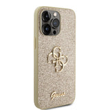 Guess iPhone 15 Pro Max Suojakuori Fixed Glitter Kulta