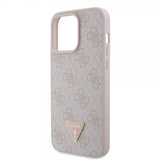 Guess iPhone 15 Pro Max Kuori 4G Metal Triangle Strass Ruusu