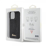Guess iPhone 15 Pro Max Kuori Sequin Musta