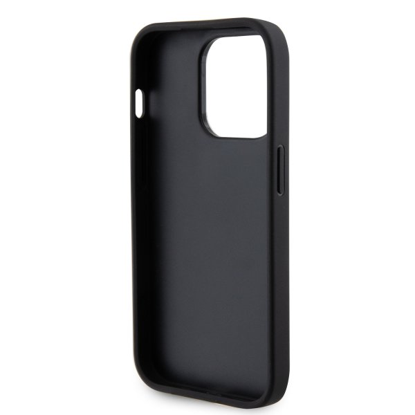 Guess iPhone 15 Pro Max Kuori Perforated Glitter Musta