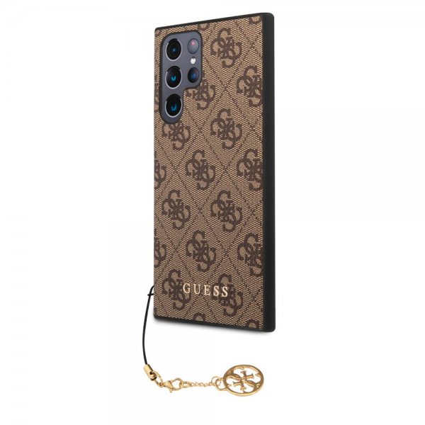 Guess Samsung Galaxy S22 Ultra kuori 4G Charms Ruskea
