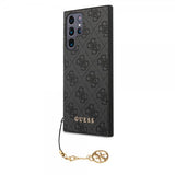 Guess Samsung Galaxy S22 Ultra Suojakuori 4G Charms Harmaa