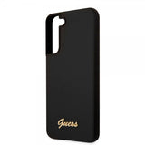 Guess Samsung Galaxy S22 Plus -suojakuori, Script Metal Logo, musta