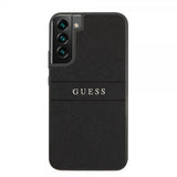Guess Samsung Galaxy S22 Plus Suojakuori Saffiano Metal Logo Musta