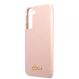Guess Samsung Galaxy S22 Kuori Script Metal Logo Pale Pink