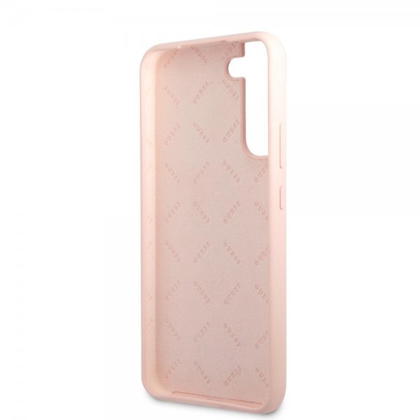 Guess Samsung Galaxy S22 Kuori Script Metal Logo Pale Pink