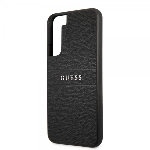 Guess Samsung Galaxy S22 Kuori Saffiano Metal Logo Musta