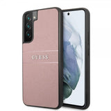 Guess Samsung Galaxy S22 Kuori Saffiano Metal Logo Roosa
