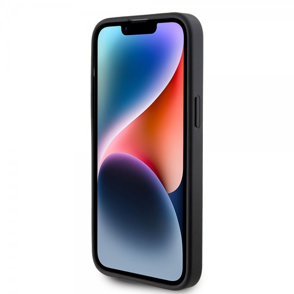 Guess iPhone 15 Pro Max Kuori Bottom Stripe MagSafe Musta