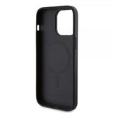 Guess iPhone 15 Pro Max Kuori Bottom Stripe MagSafe Musta