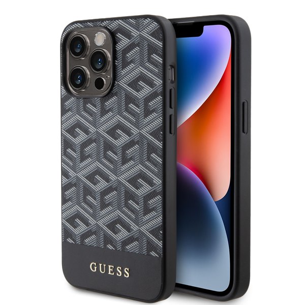 Guess iPhone 15 Pro Max Suojakuori G Cube MagSafe Musta