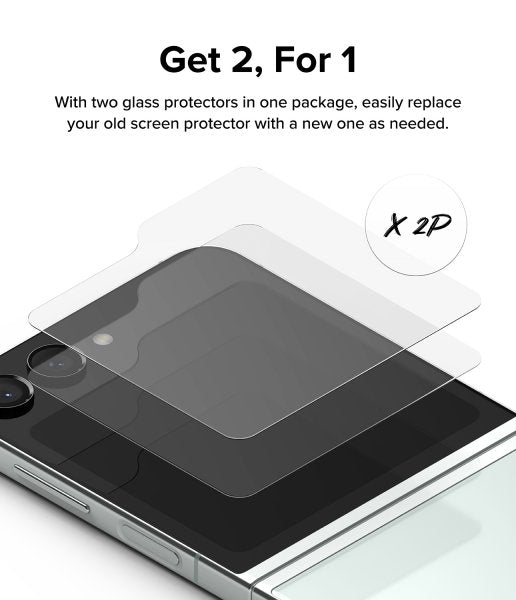 Ringke Samsung Galaxy Z Flip 5 Näytönsuoja Suojalasi 2-pakkaus