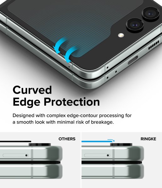 Ringke Samsung Galaxy Z Flip 5 Näytönsuoja Suojalasi 2-pakkaus
