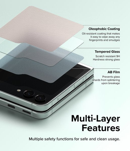 Ringke Samsung Galaxy Z Flip 5 Näytönsuoja Suojalasi 2-pakkaus