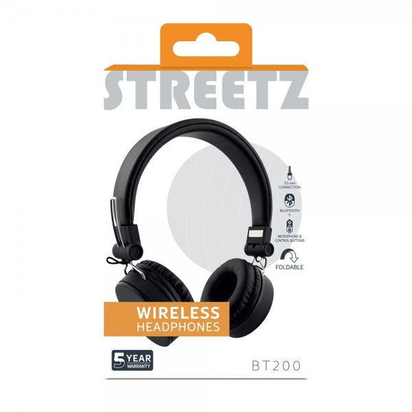 Streetz kuulokkeet BT200 Wireless Headphones, musta